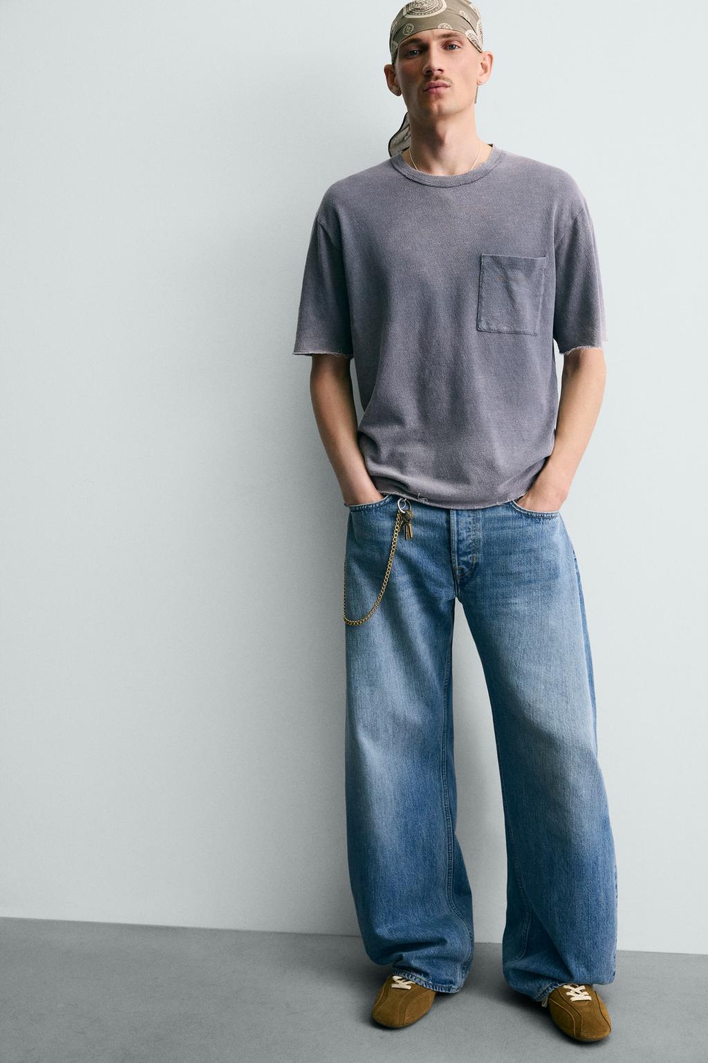 ФУТБОЛКА RELAXED FIT С ЭФФЕКТОМ ПОТЕРТОСТИ