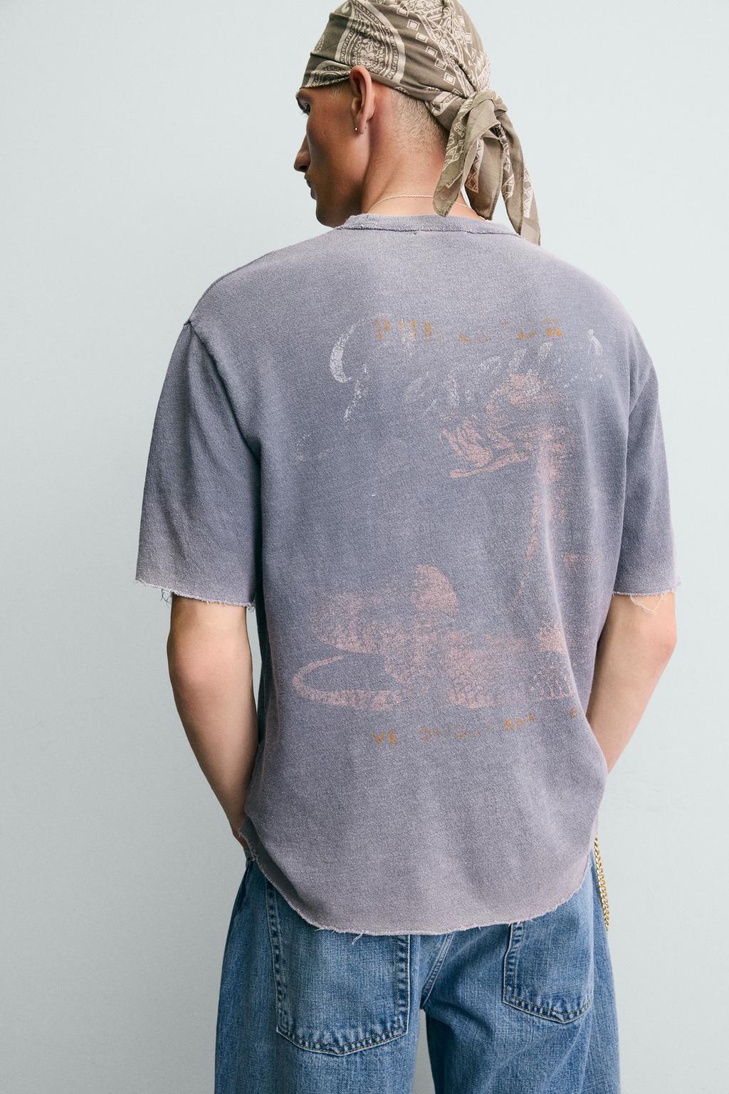 ФУТБОЛКА RELAXED FIT С ЭФФЕКТОМ ПОТЕРТОСТИ