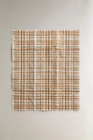 Бумажные салфетки с цветочным и клетчатым узором (упаковка из 30 штук)- Заказать в России