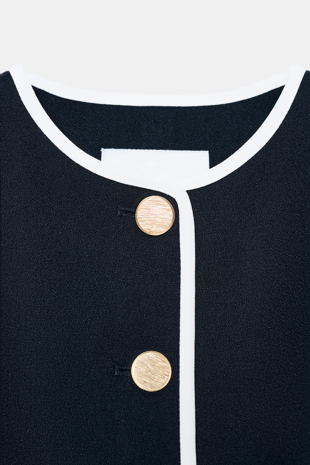 БЛЕЙЗЕР С КОНТРАСТНЫМИ КРОМКАМИ