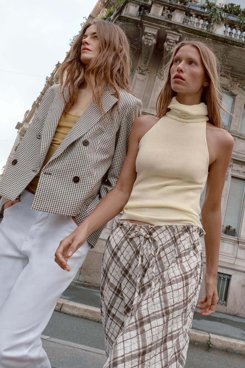 БЛЕЙЗЕР В КЛЕТКУ ВИШИ С ПОЯСОМ