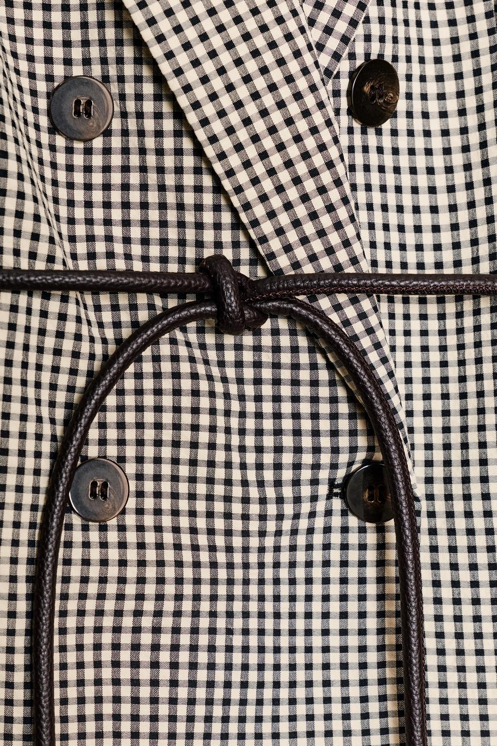 БЛЕЙЗЕР В КЛЕТКУ ВИШИ С ПОЯСОМ