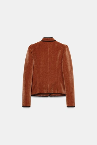 Блейзер с контрастными кантами- Заказать в России