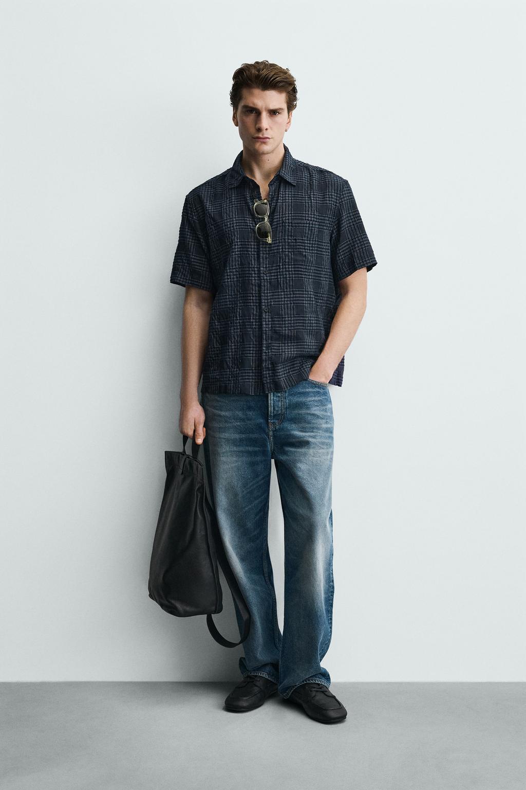 Рубашка в клетку с регулярной посадкой