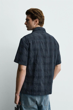 Рубашка в клетку с регулярной посадкой- Заказать в России