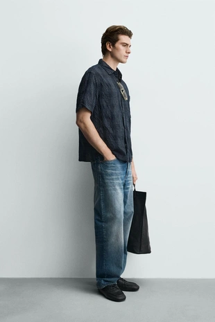 Рубашка в клетку с регулярной посадкой- Заказать в России