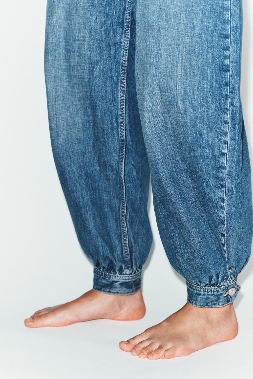 ДЖИНСЫ TRF BALLON СО СРЕДНЕЙ ПОСАДКОЙ И ПЕТЛЕЙ