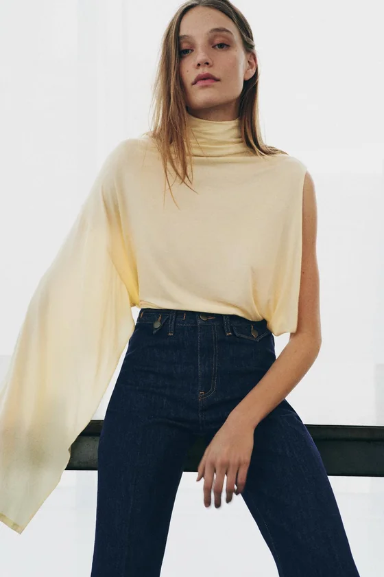 ДЖИНСЫ клёш С ВЫСОКОЙ ПОСАДКОЙ — коллекция Zara «ZW»
