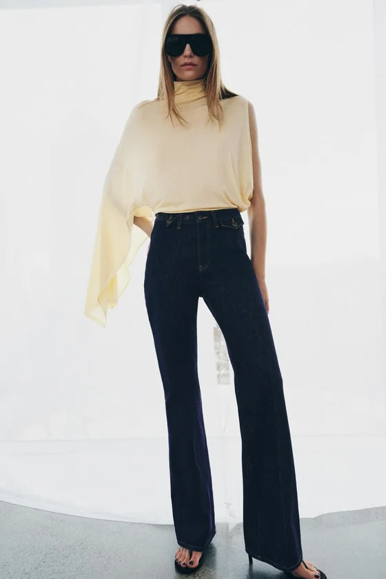 ДЖИНСЫ клёш С ВЫСОКОЙ ПОСАДКОЙ — коллекция Zara «ZW»