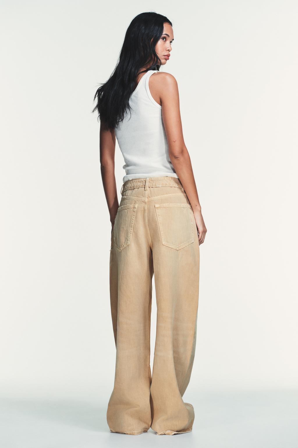 ДЖИНСЫ TRF СО СРЕДНЕЙ ПОСАДКОЙ И ОТЛОЖНЫМ ПОЯСОМ