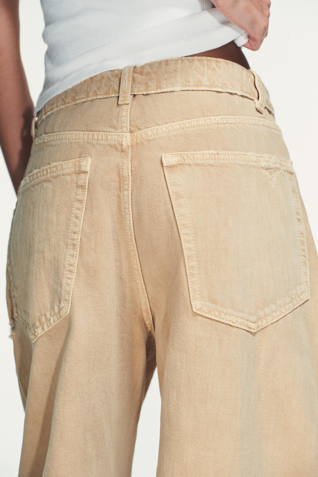 ДЖИНСЫ TRF СО СРЕДНЕЙ ПОСАДКОЙ И ОТЛОЖНЫМ ПОЯСОМ