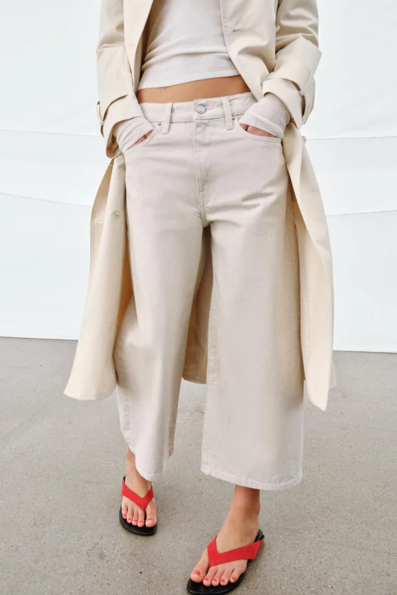 ДЖИНСЫ коллекция Zara «ZW» CULOTTE СО СРЕДНЕЙ ПОСАДКОЙ