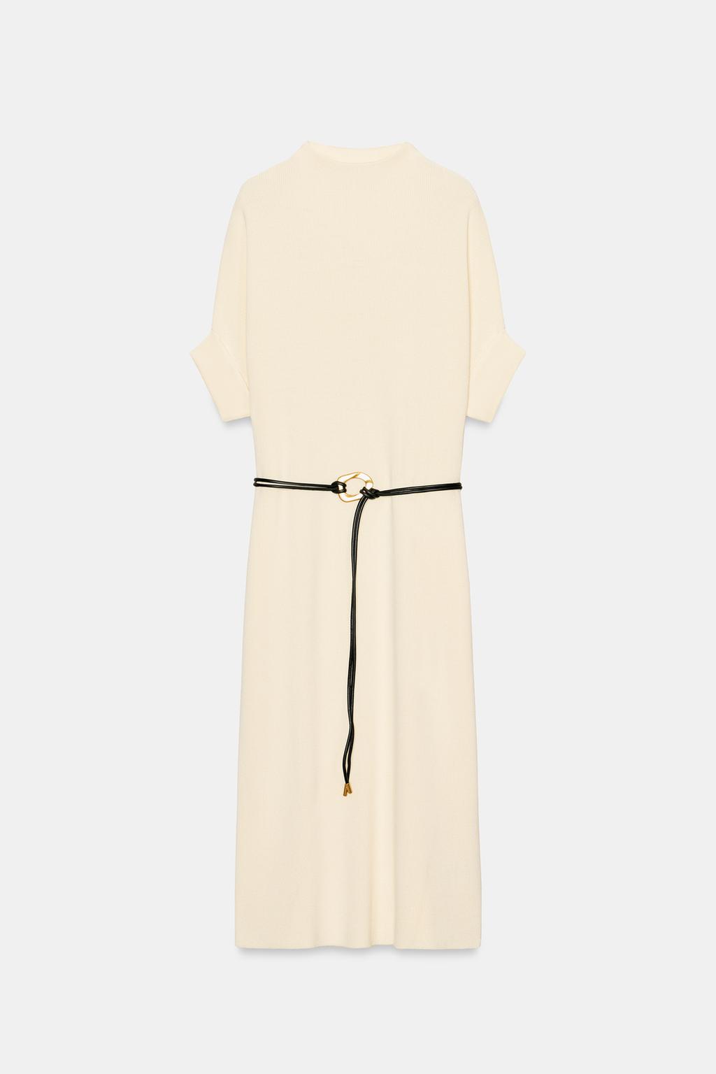 ТРИКОТАЖНОЕ ПЛАТЬЕ С РЕМНЕМ