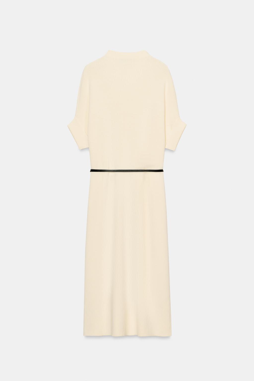 ТРИКОТАЖНОЕ ПЛАТЬЕ С РЕМНЕМ