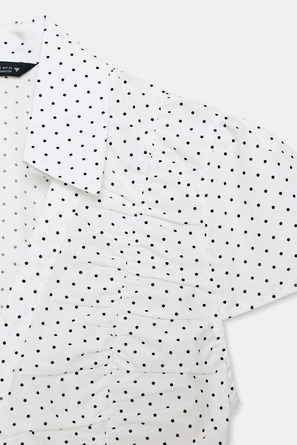 ТОП ИЗ ПОПЛИНА С ВОЛАНОМ