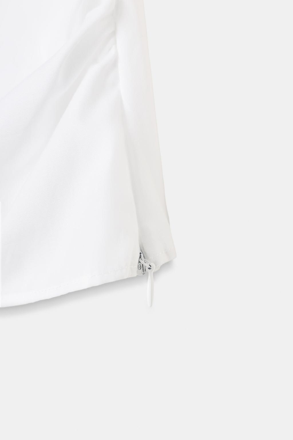 ТОП ИЗ ПОПЛИНА С ОБЪЕМНЫМИ РУКАВАМИ