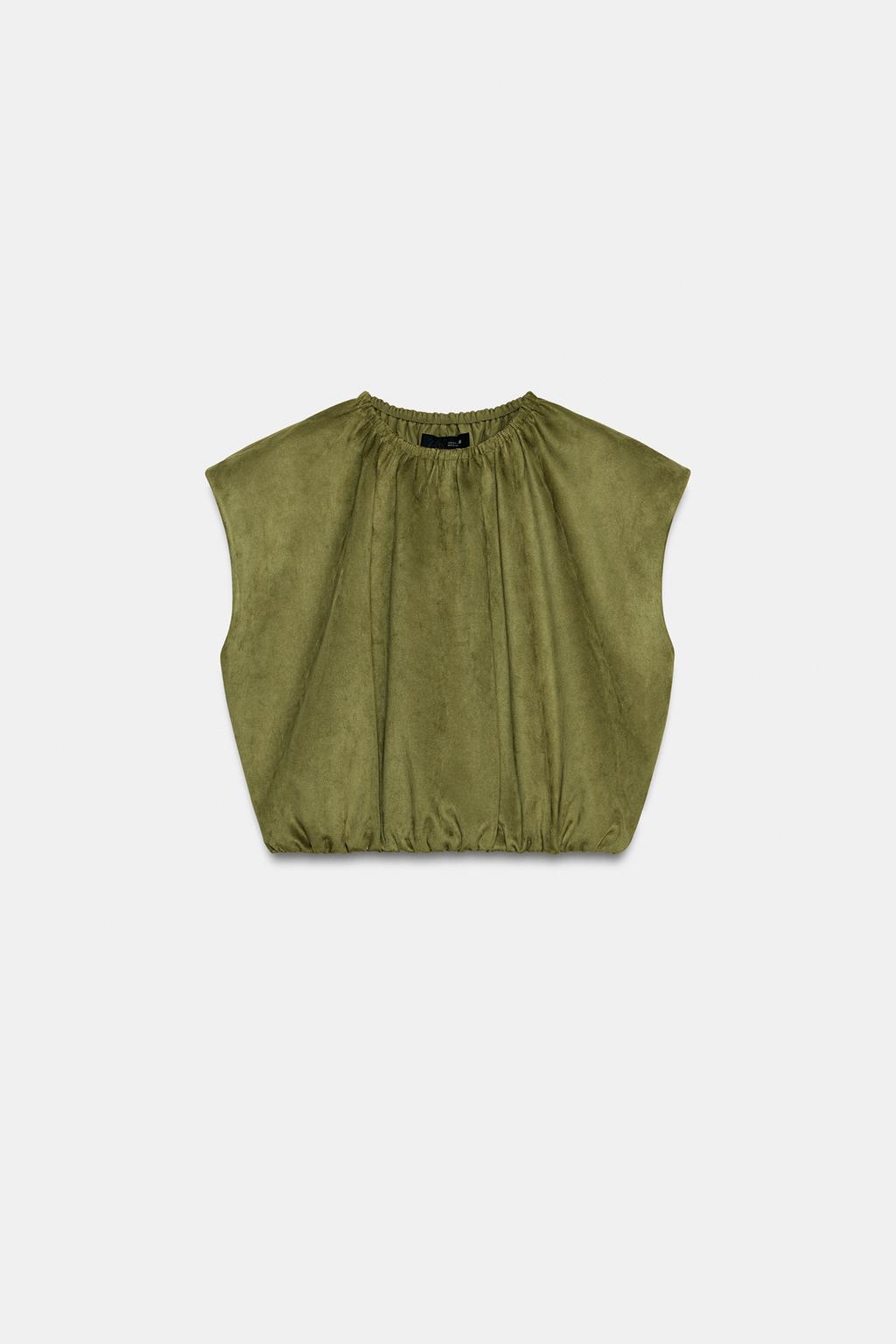 ТОП ОБЪЕМНОГО КРОЯ ИЗ ИМИТАЦИИ ЗАМШИ