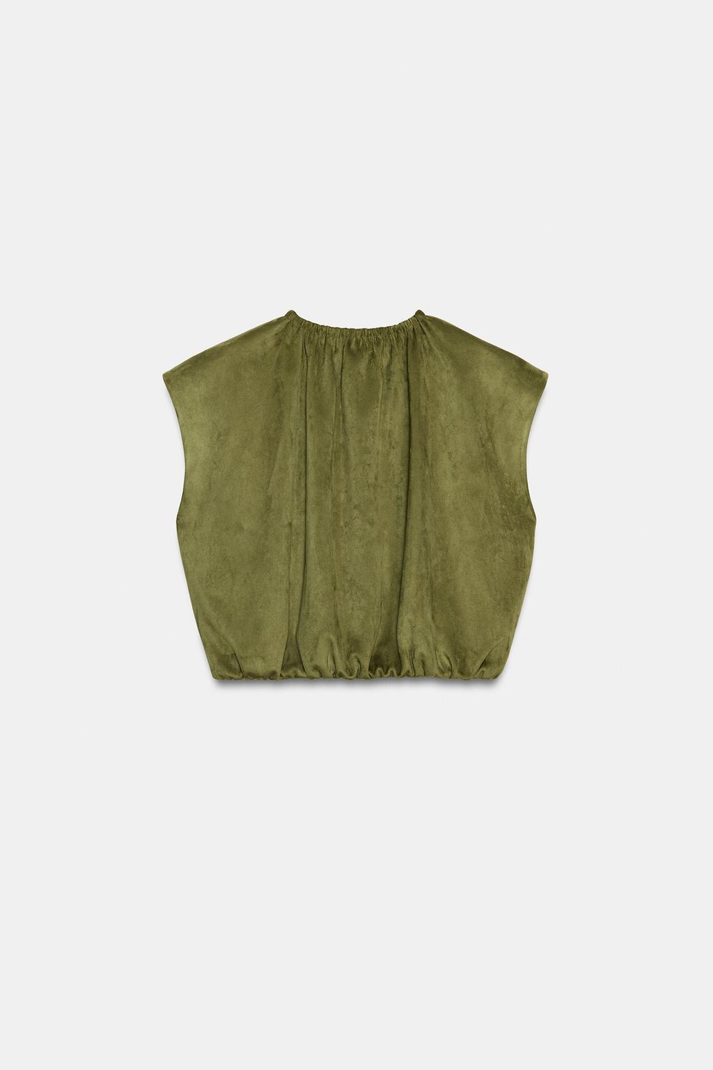 ТОП ОБЪЕМНОГО КРОЯ ИЗ ИМИТАЦИИ ЗАМШИ