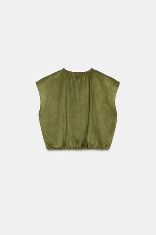 Топ объемного кроя из имитации замши- Заказать в России