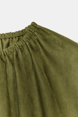 Топ объемного кроя из имитации замши- Заказать в России