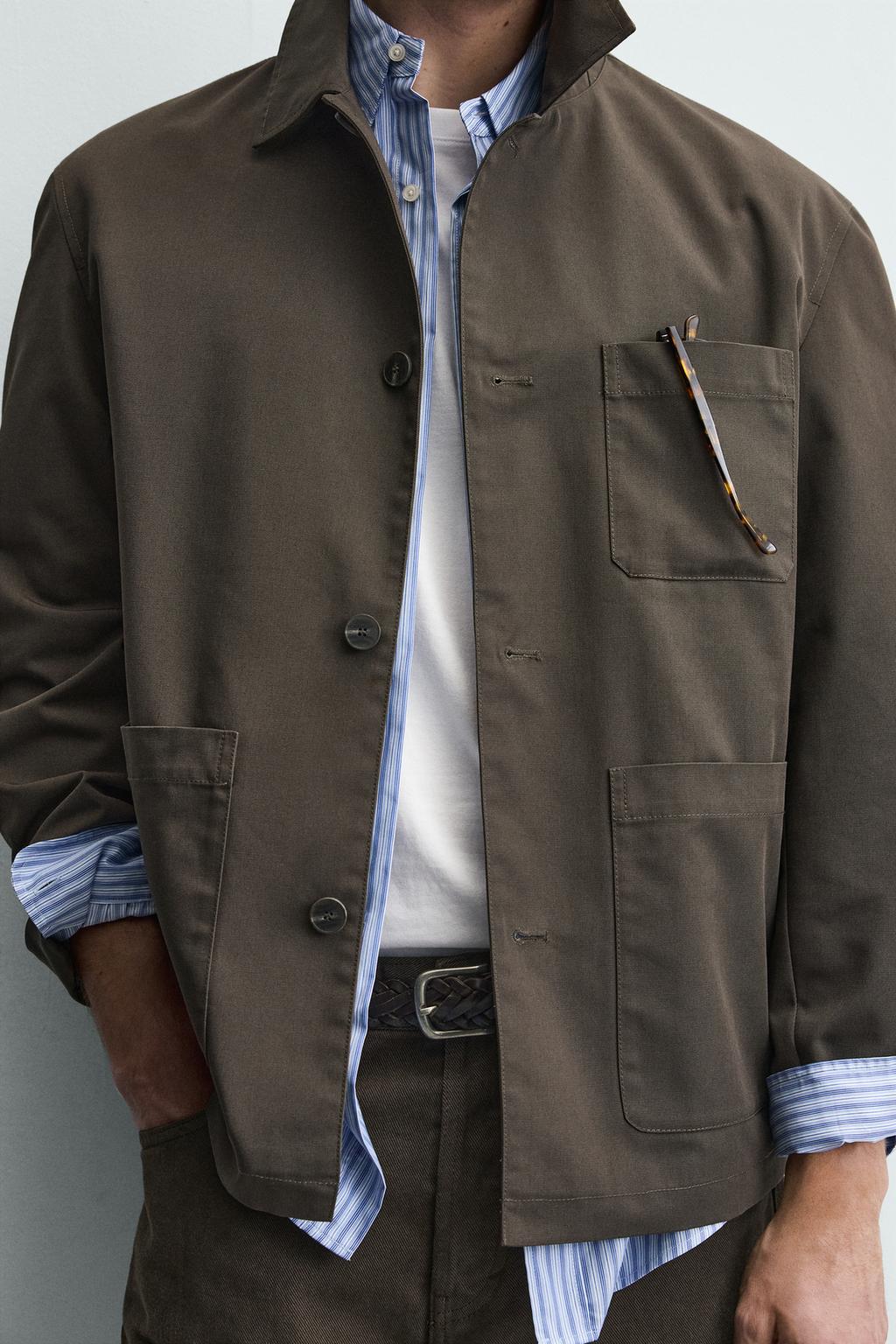 КУРТКА-РУБАШКА ИЗ ХЛОПКА С КОНТРАСТНОЙ ПОДКЛАДКОЙ