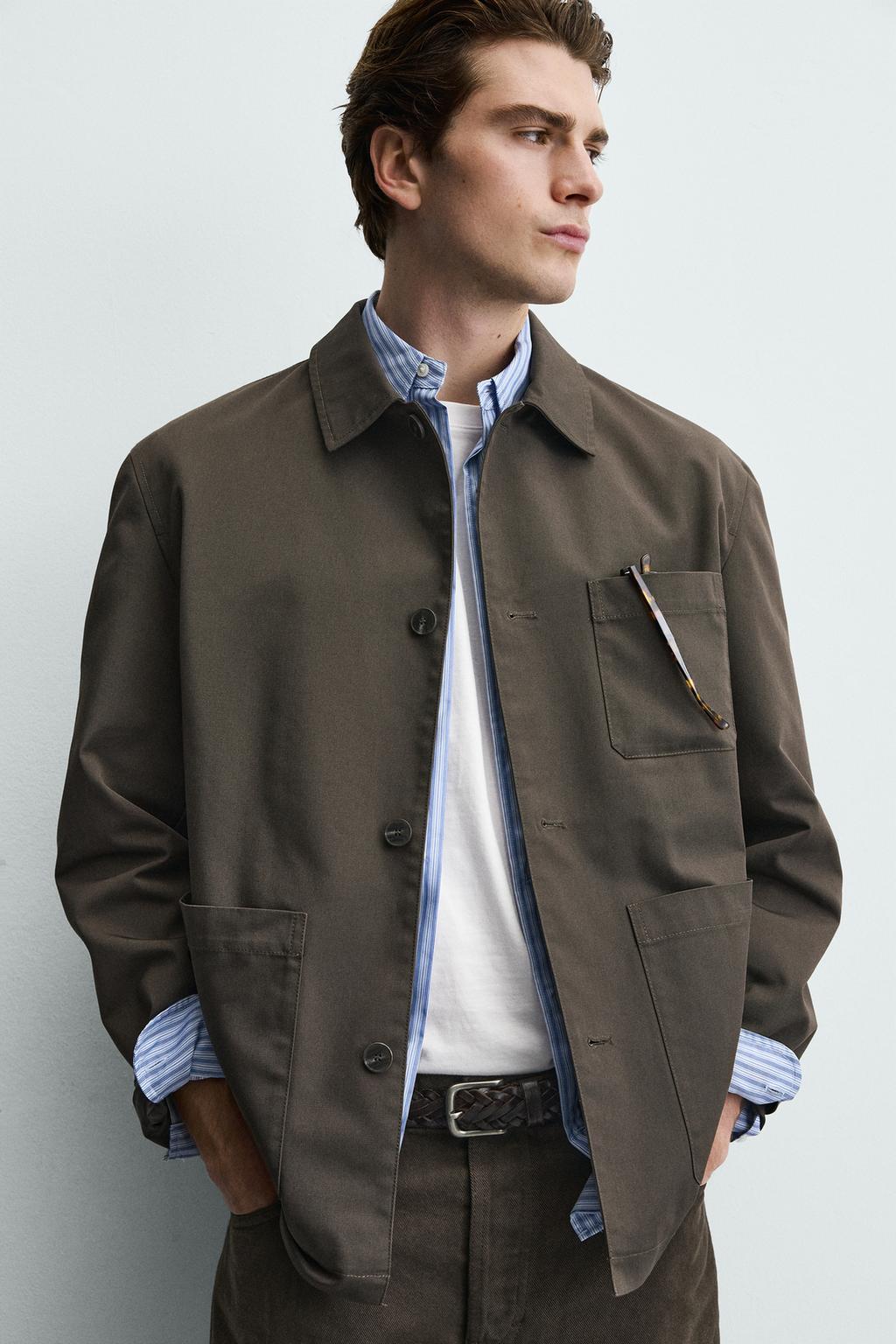 КУРТКА-РУБАШКА ИЗ ХЛОПКА С КОНТРАСТНОЙ ПОДКЛАДКОЙ
