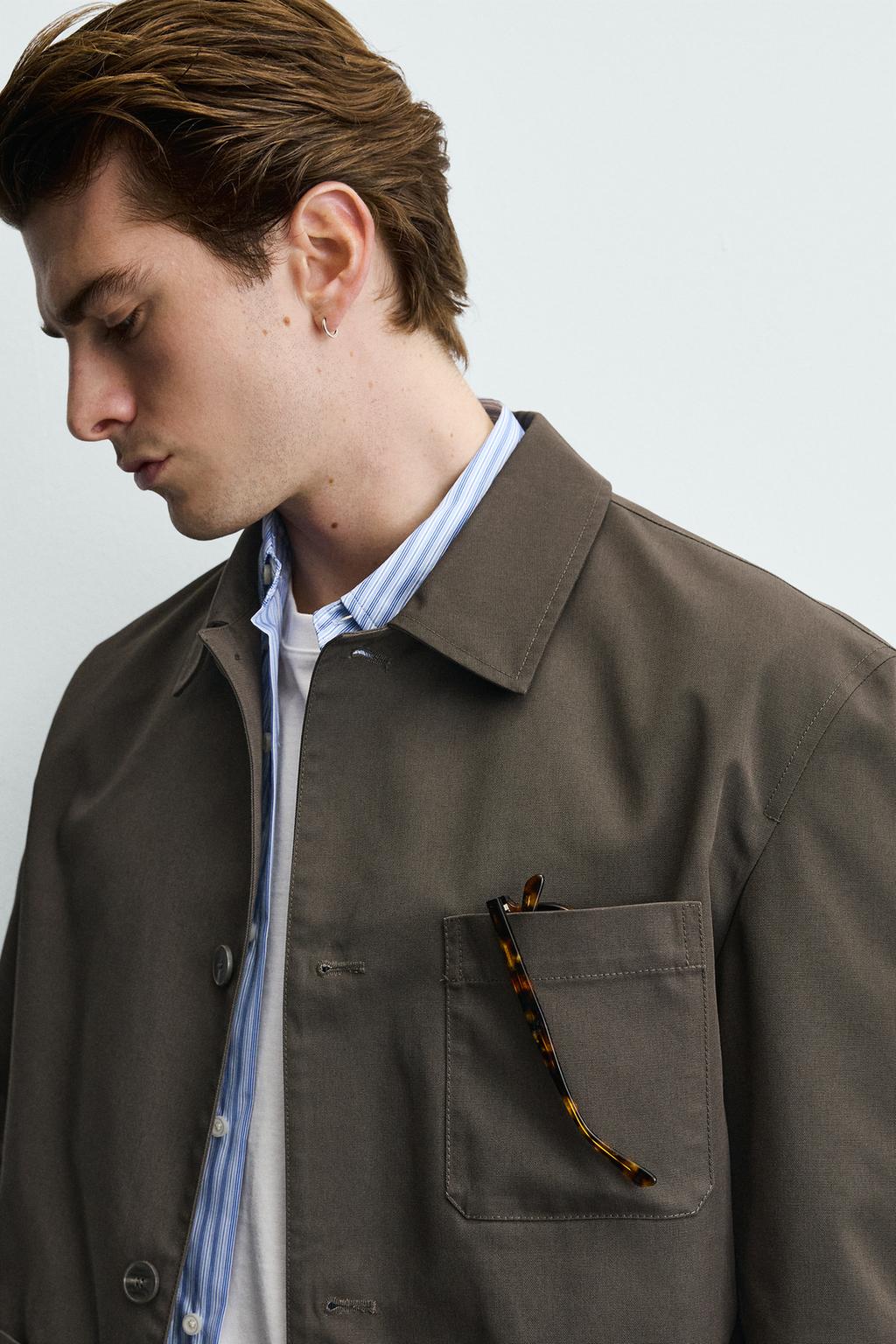 КУРТКА-РУБАШКА ИЗ ХЛОПКА С КОНТРАСТНОЙ ПОДКЛАДКОЙ