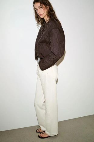 Короткая стеганая куртка- Заказать в России