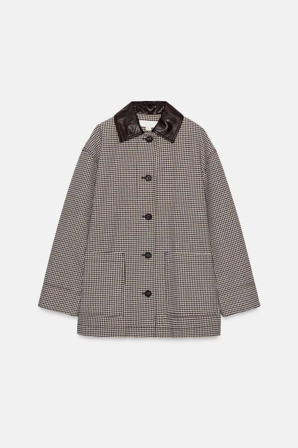 КУРТКА «ГУСИНАЯ ЛАПКА» С ОТДЕЛКОЙ ПОД КОЖУ