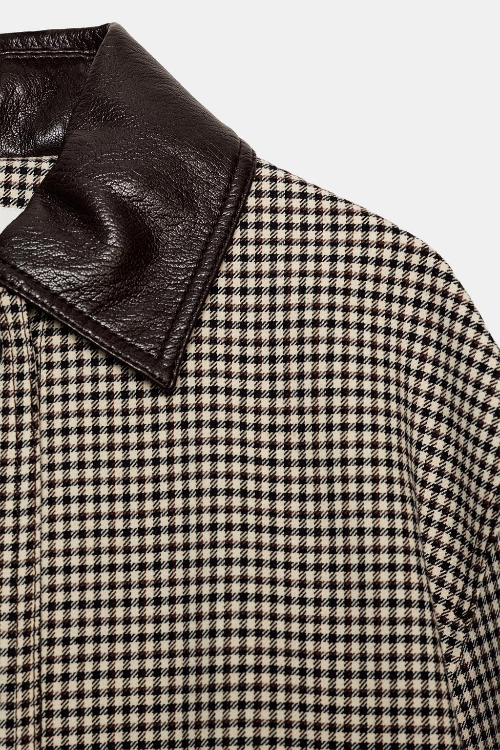 КУРТКА «ГУСИНАЯ ЛАПКА» С ОТДЕЛКОЙ ПОД КОЖУ