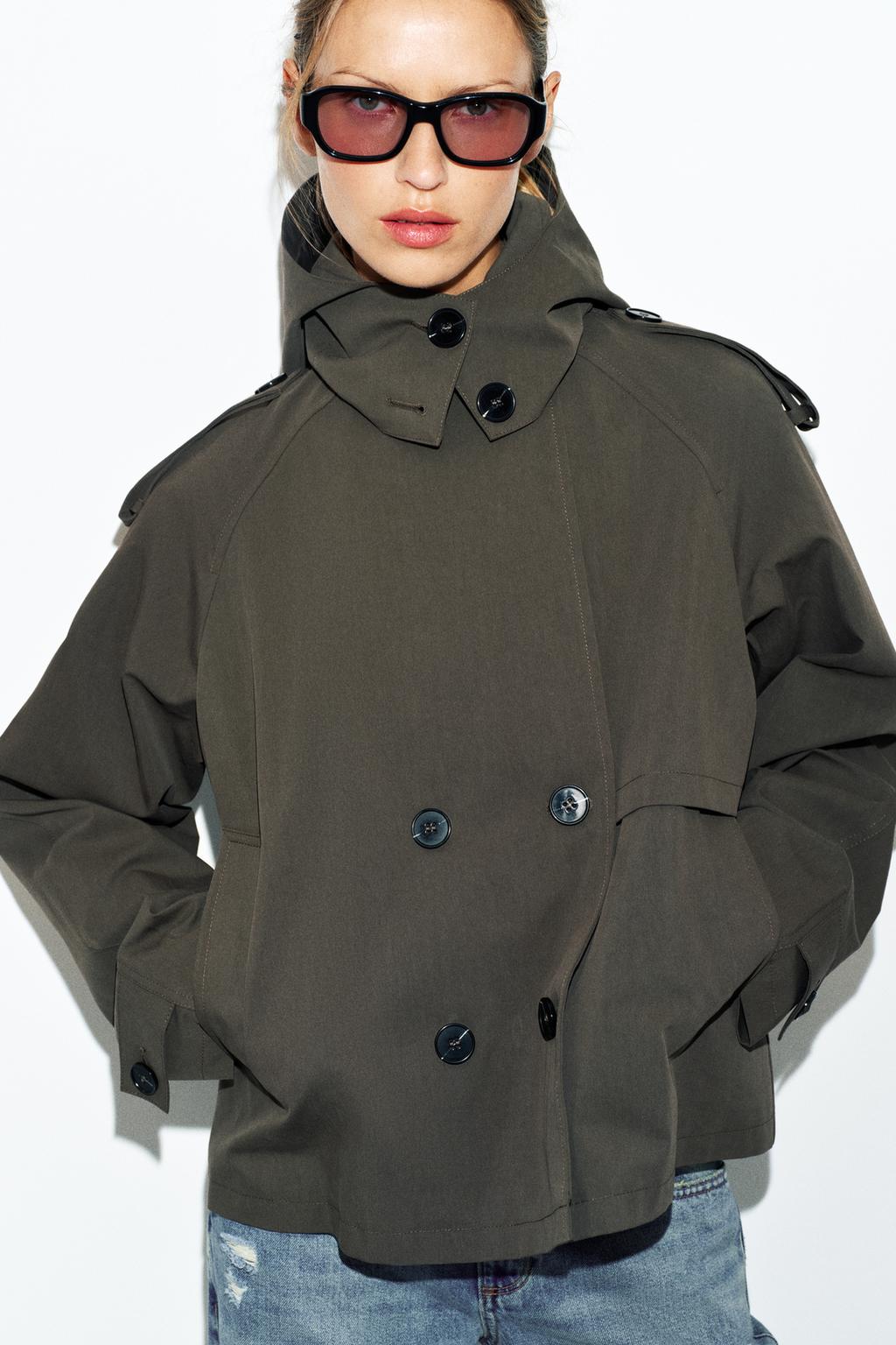 КОРОТКИЙ ТРЕНЧ С КАПЮШОНОМ