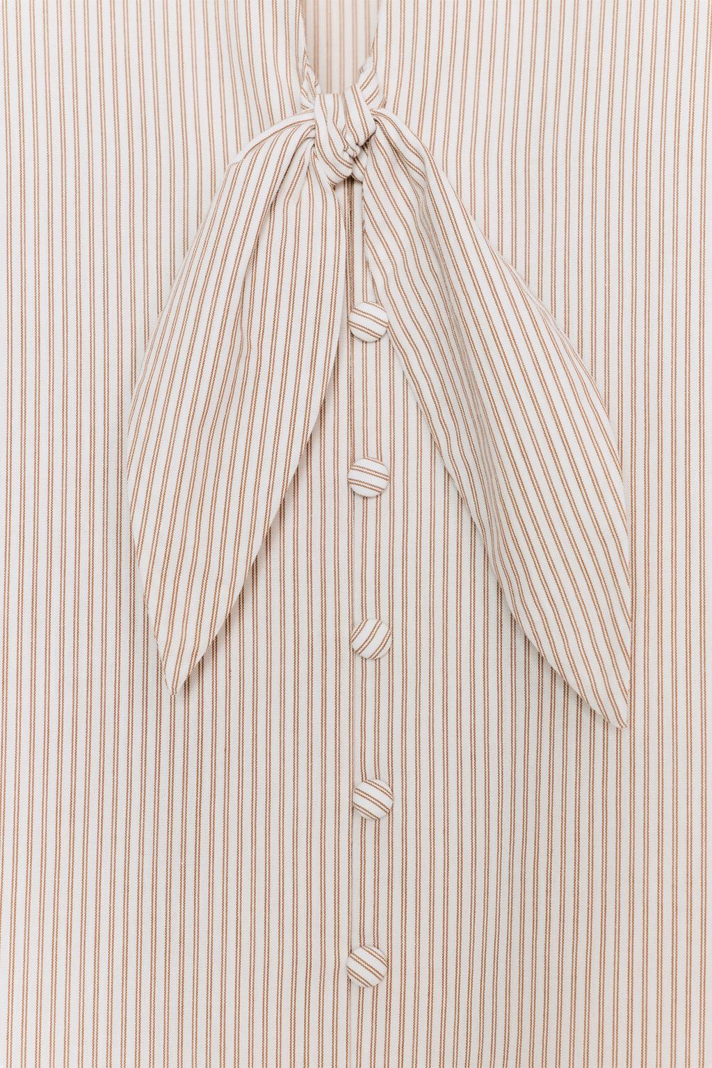 БЛУЗА В ПОЛОСКУ С ЗАВЯЗКАМИ