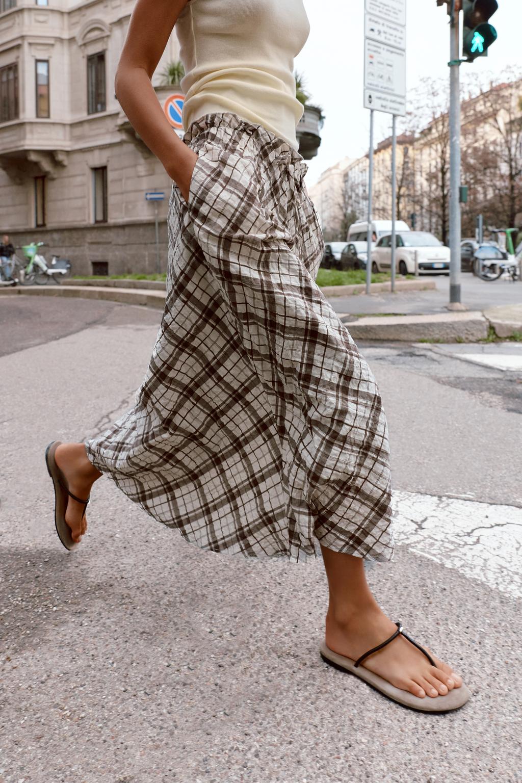 ЮБКА МИДИ В КЛЕТКУ