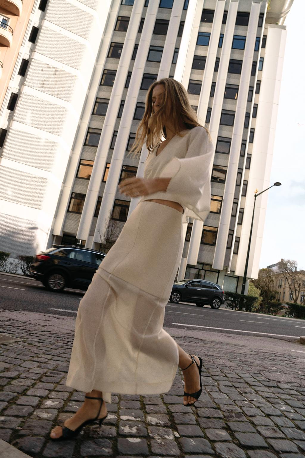 ПРЯМАЯ КОМБИНИРОВАННАЯ ТРИКОТАЖНАЯ ЮБКА