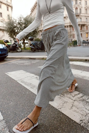 Юбка миди в клетку виши- Заказать в России