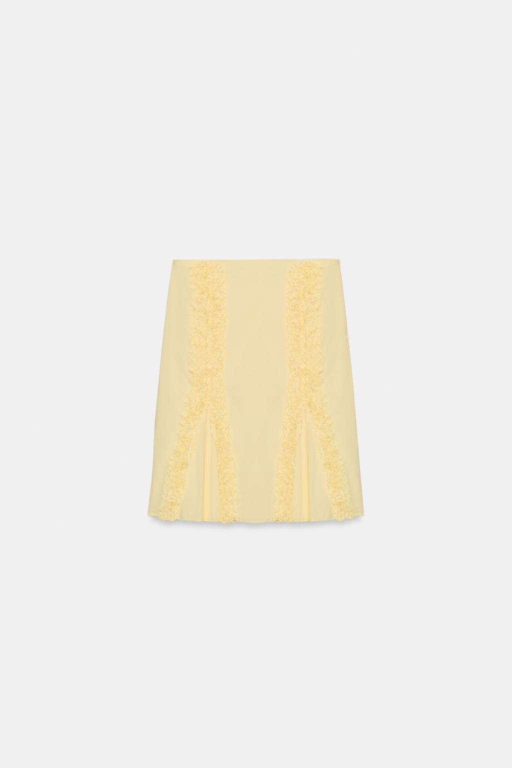 ЮБКА С РЕЛЬЕФНЫМИ ВОЛАНАМИ