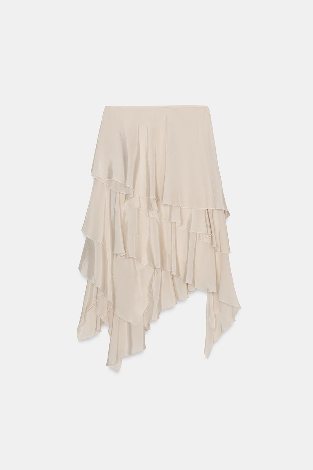 СТРУЯЩАЯСЯ ЮБКА С ВОЛАНАМИ — ZW COLLECTION