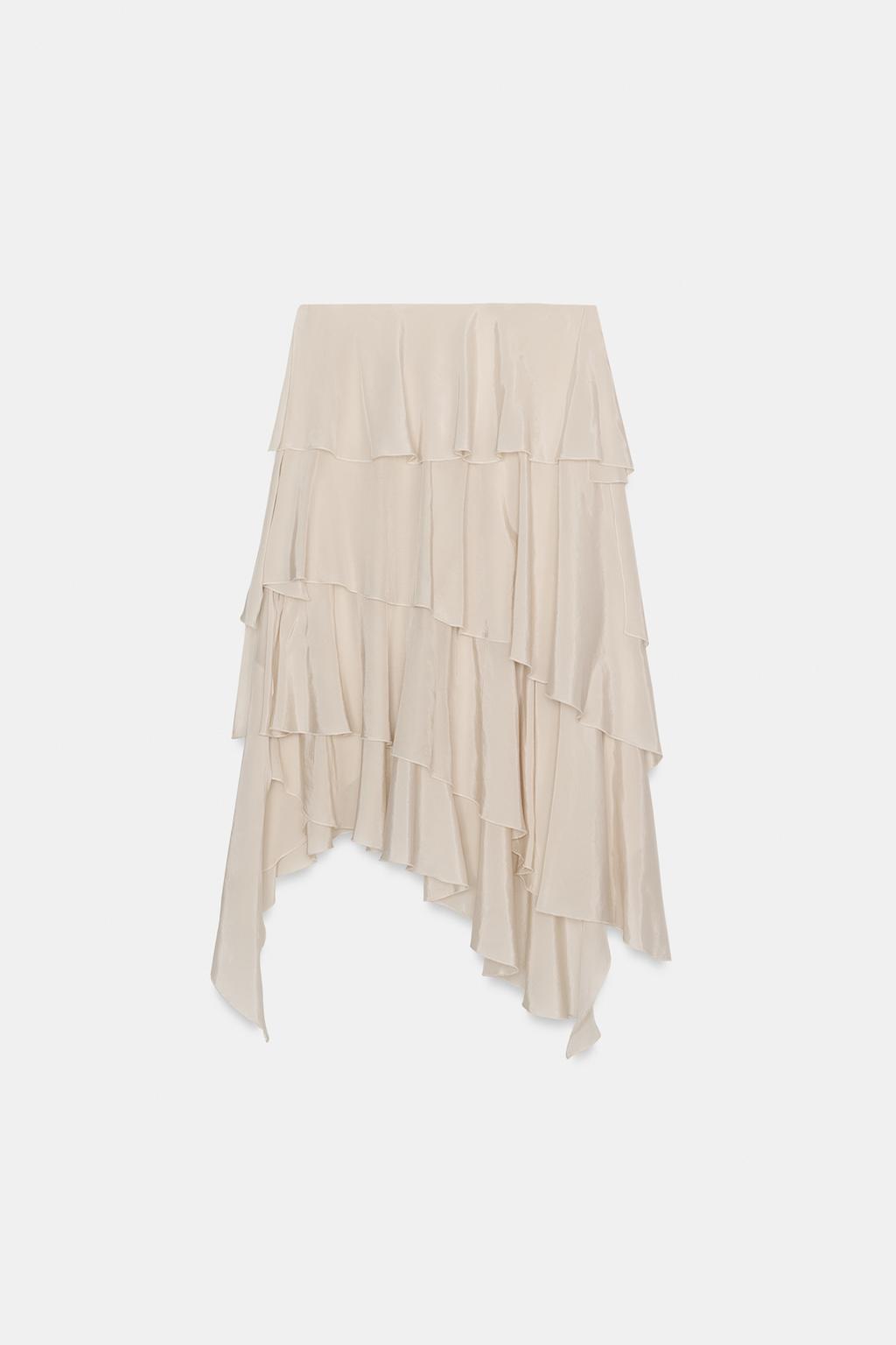 СТРУЯЩАЯСЯ ЮБКА С ВОЛАНАМИ — ZW COLLECTION