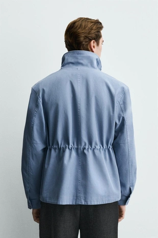 Куртка REGULAR FIT из выстиранного хлопка- Заказать в России