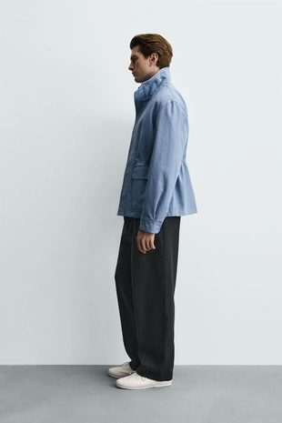 Куртка REGULAR FIT из выстиранного хлопка- Заказать в России