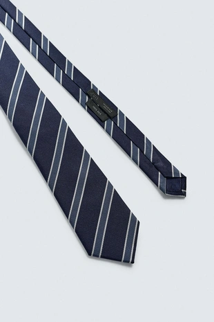 Галстук 100% шелк полоски- Заказать в России