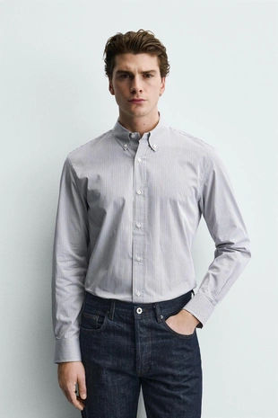 Рубашка REGULAR FIT в клетку- Заказать в России