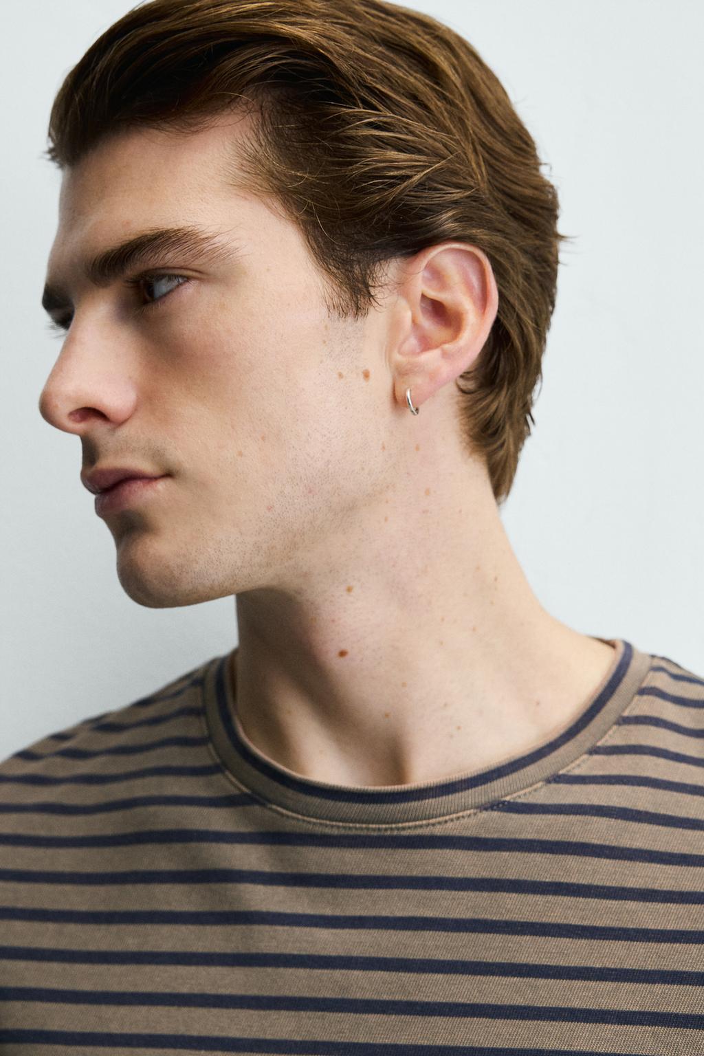 ФУТБОЛКА В ПОЛОСКУ С ЭФФЕКТОМ ПОТЕРТОСТИ