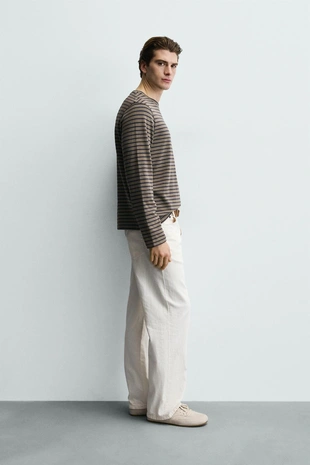 Футболка в полоску с эффектом потертости- Заказать в России