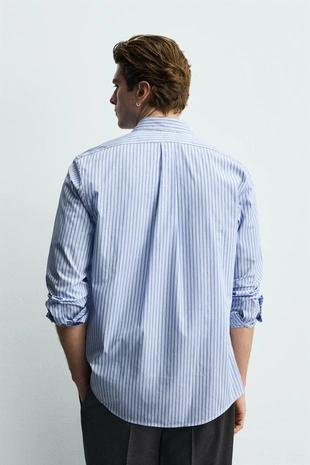 Рубашка REGULAR FIT в полоску- Заказать в России