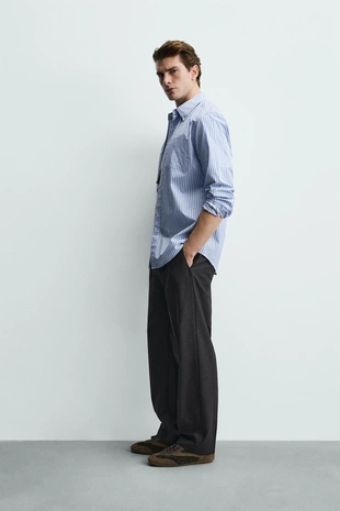 Рубашка REGULAR FIT в полоску- Заказать в России