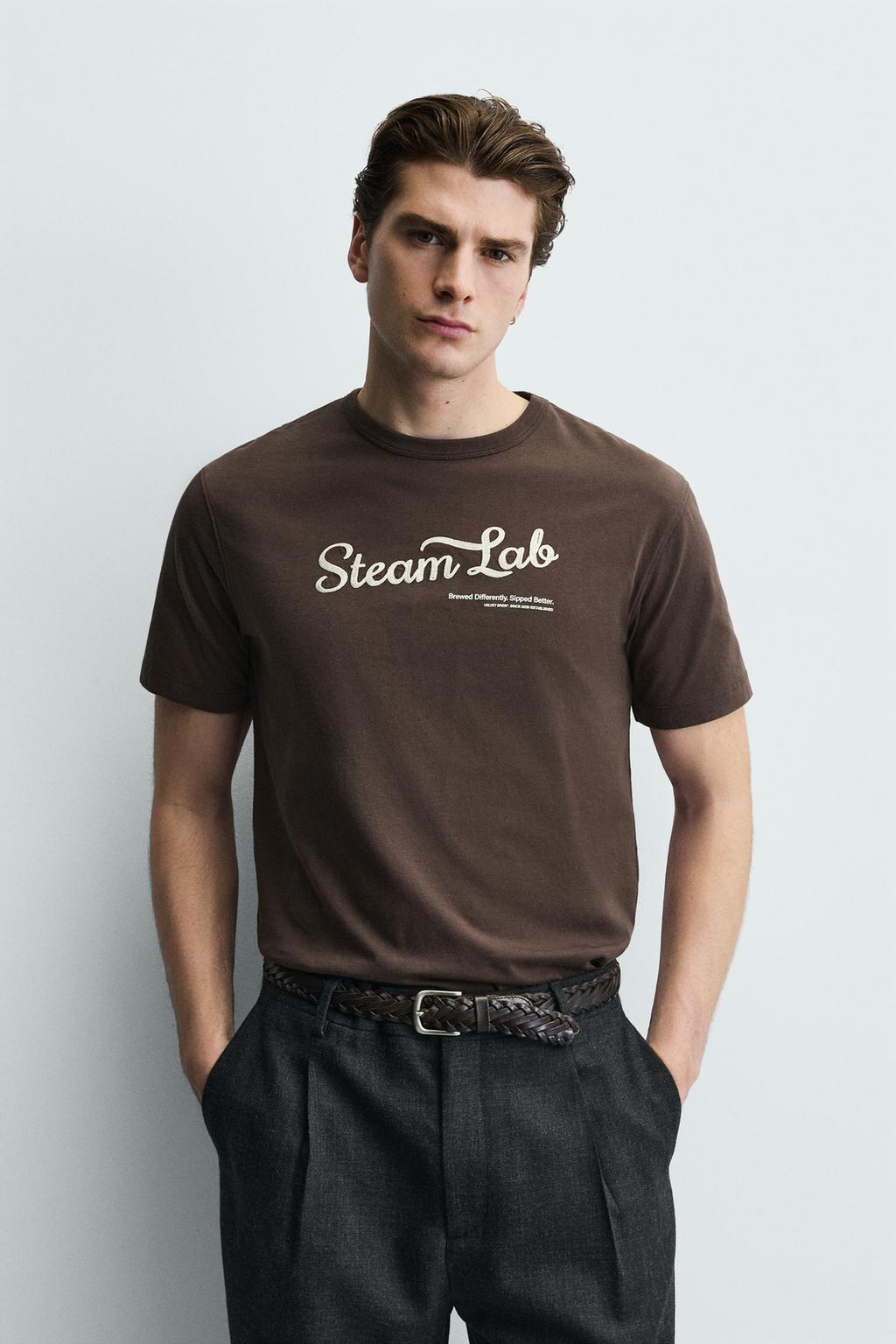 Футболка с вышитым лозунгом