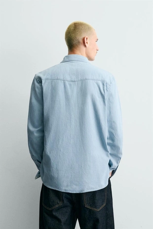 Джинсовая рубашка в ковбойском стиле- Заказать в России