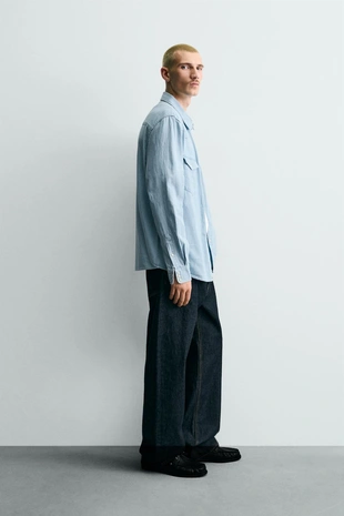 Джинсовая рубашка в ковбойском стиле- Заказать в России