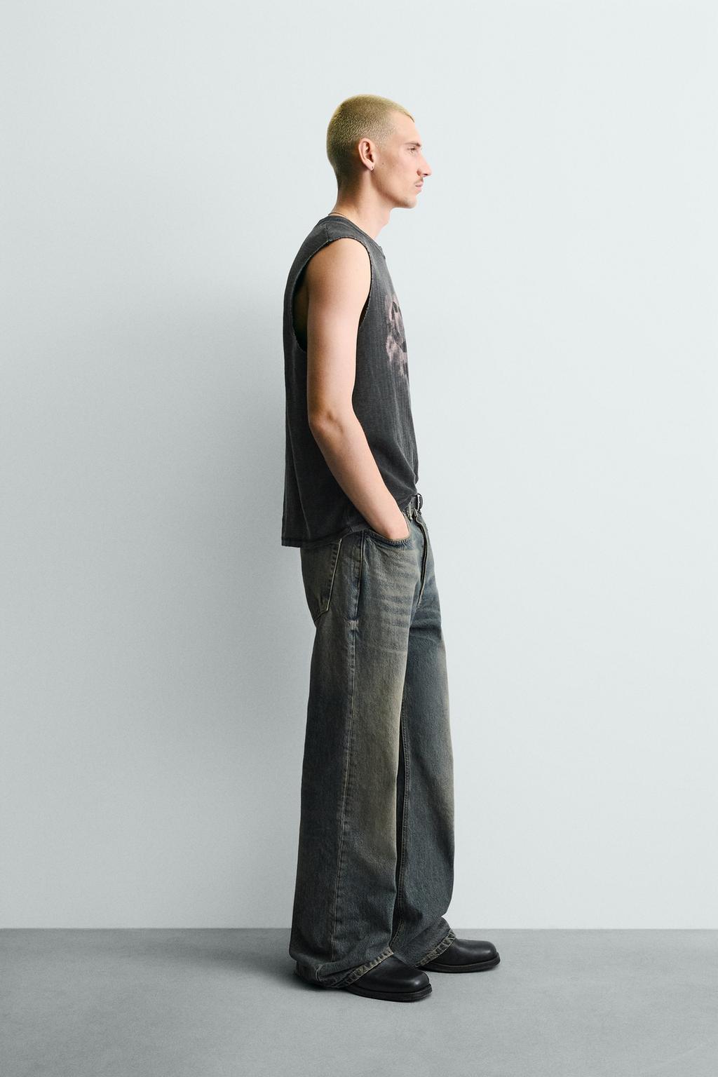 ТРИКОТАЖНЫЙ ТОП БЕЗ РУКАВОВ С ПРИНТОМ